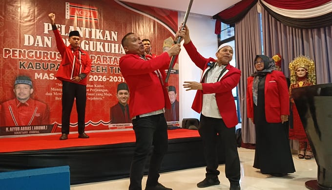 Resmi Dilantik, Azhari M. Nur (Haji Maop) Pimpin DPW Partai Aceh Kabupaten Aceh Timur Periode 2026–2031