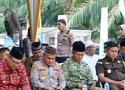 Ground Breaking Masjid Agung, Kapolres Aceh Tamiang Hadiri Dampingi Bupati Armia Fahmi