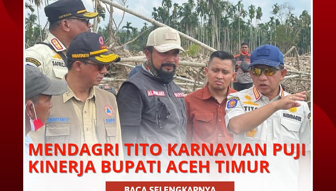 Bupati Al-Farlaky Sambut Kedatangan Mendagri di Gampong Sahraja