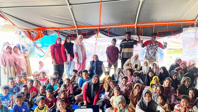Medco E&P Malaka Beri Dukungan Psikososial bagi Anak Terdampak Banjir di Aceh Timur