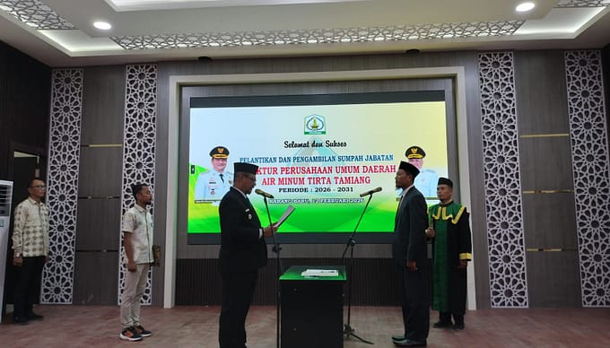 Direktur PDAM Tirta Tamiang 2026-2031 Resmi Dilantik Bupati Armia Fahmi