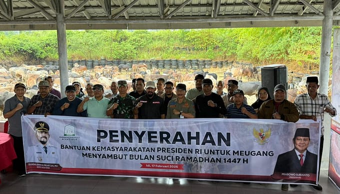 Bupati Al- Farlaky Serahkan Sapi Bantuan Presiden untuk Meugang Masyarakat Terdampak Banjir