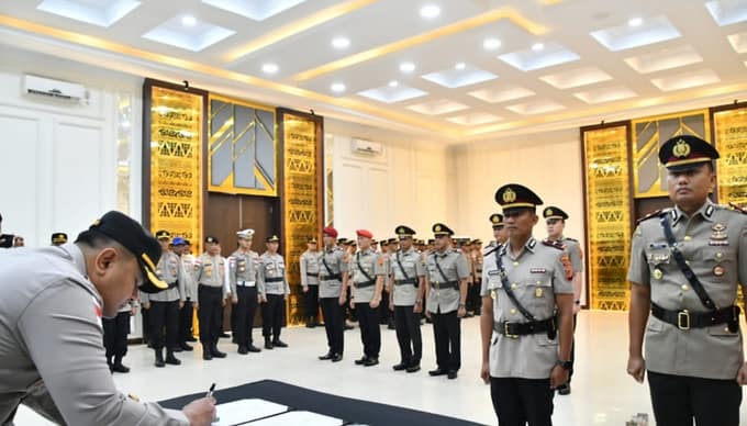 Kapolres Aceh Timur Lantik 4 Pejabat Baru, Minta Jaga Profesionalisme