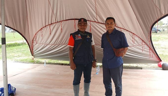 Tagana Aceh Tamiang Kolaborasi Kemensos Siapkan Tempat Sambut Mensos