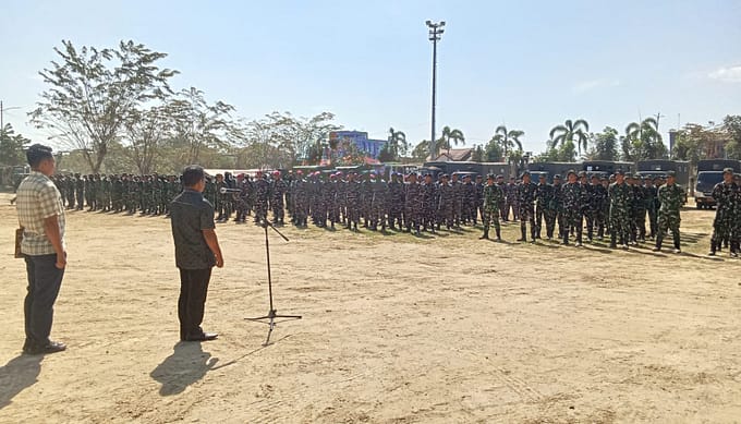 Wabup Ismail Pimpin Apel Pelepasan Satgas Pemulihan Dampak Bencana di Tamiang