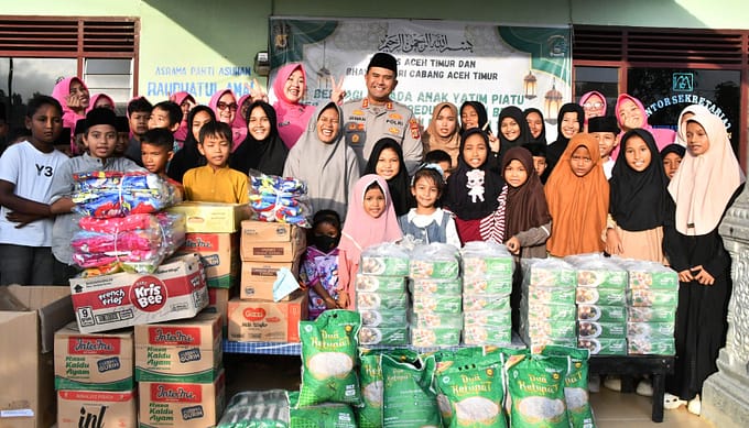 Kapolres Aceh Timur Bersama Bhayangkari Berbagi Berkah Ramadhan di Panti Asuhan Raudhatul Amal
