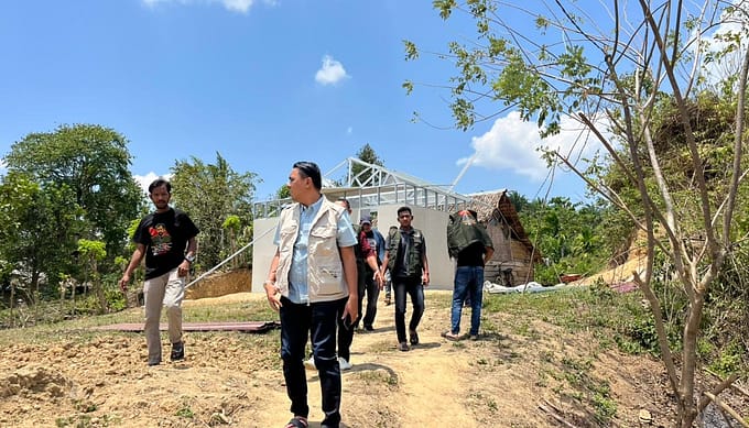 Staf Khusus Gubernur Aceh, Faisal Rizal Hasan Menemukan Sejumlah Huntara Tak Siap Dikerjakan